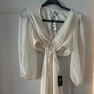 Express Edition High Low Maxi Dress with Circle Cut Out